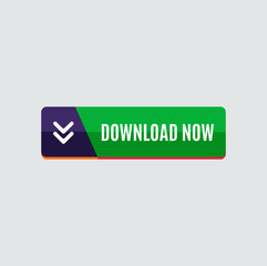 Colorful download web button. Modern flat design.