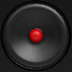 Big speaker with red core © styleuneed