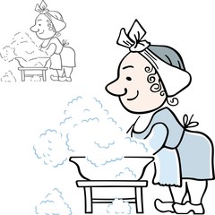 Women doing the washing
