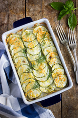 baked vegetable in casserole dish