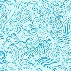Sea waves.  Seamless background