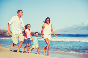 Fototapeta premium Happy Family Together Having Fun