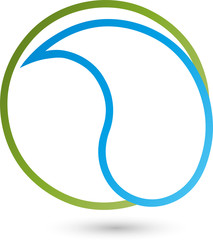 Tropfen und Kreis, Logo, Wasser