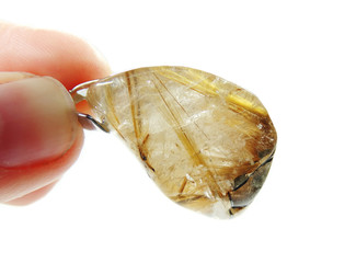 rutilated quartz geological crystals