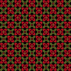 Geometric seamless pattern. Decoration for wallpaper, fabrics, tiles and mosaics. Floral elements, ornate background. Editable vector file.