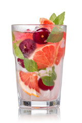 Grapefruit cherry mojito