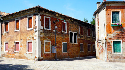old brick building architecture in Murano