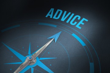 Advice against grey background