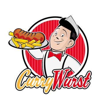 currywurst restaurant logo