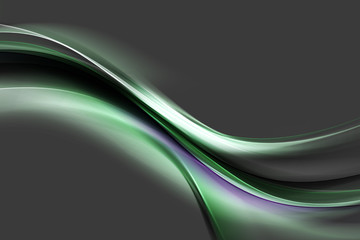 Light Green Abstract Waves Background