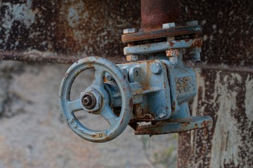 Old water valve. Stock image macro.