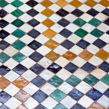 line in morocco africa old tile and colorated floor ceramic abst