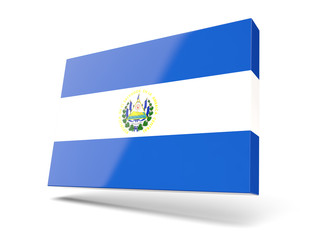 Square icon with flag of el salvador