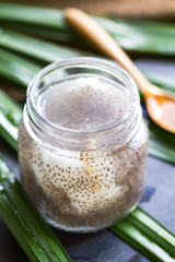 Chia in fresh coconut water