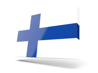 Square icon with flag of finland