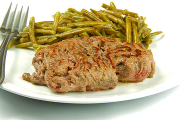 steak haché et haricots 21072015