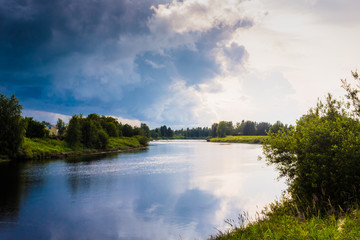 Summer Storm Over The River