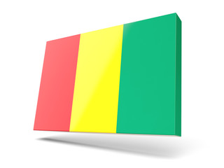Square icon with flag of guinea