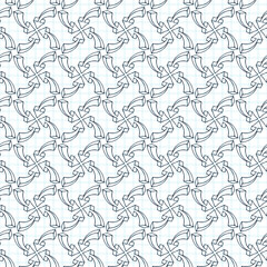 Vector seamless pattern of volumetric arrows on checkered paper