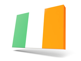 Square icon with flag of ireland