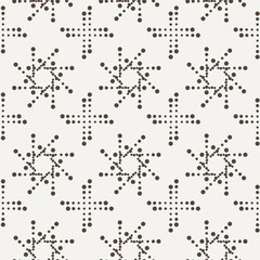 Vector seamless geometric pattern of dots of different sizes