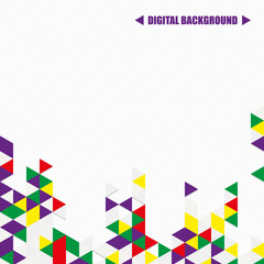 Vector background of different color triangles