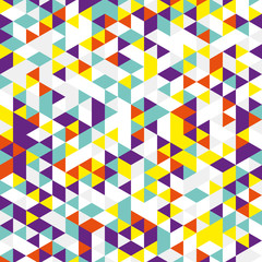 Vector background of different color triangles