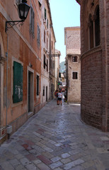 Fototapeta na wymiar old street in castle