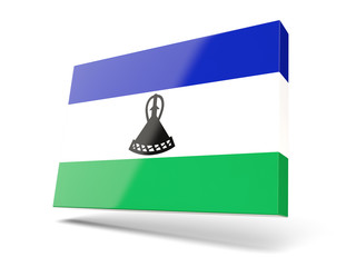 Square icon with flag of lesotho
