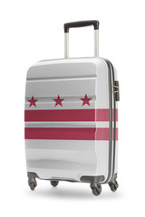 Suitcase with US state flag on it - District of Columbia