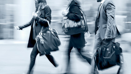 group of business people in the street