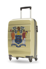 Suitcase with US state flag on it - New Jersey