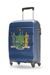 Suitcase with US state flag on it - New York