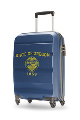 Suitcase with US state flag on it - Oregon
