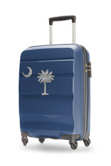 Suitcase with US state flag on it - South Carolina