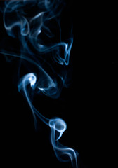 smoke on black background