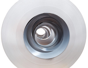 Close up Rolls of metal sheet