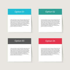 Illustration of a colored set of sticky notes