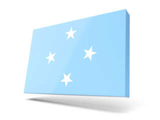 Square icon with flag of micronesia