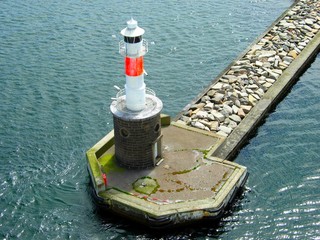 Lighthouse at the port of Aarhus (Denmark)