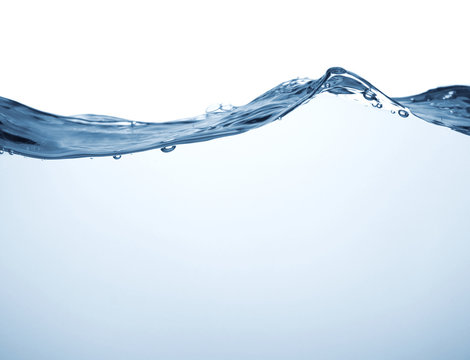 water wave above white background