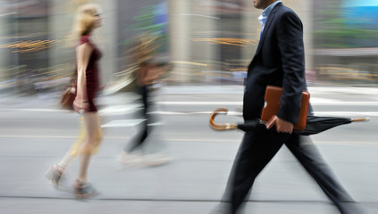 group of business people in the street