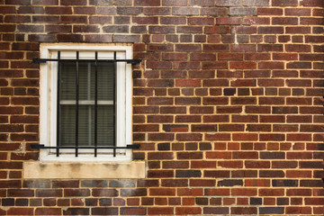 Old Window on Brick Wall for Background