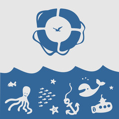 Set of Vector Symbol Sea