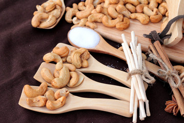 Roasted cashews nuts with natura
