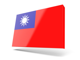Square icon with flag of republic of china