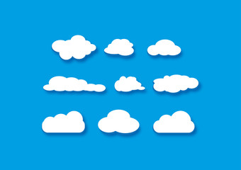 Clouds vector objects