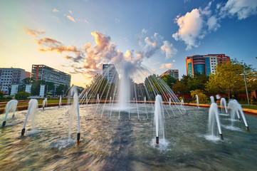 Bucharest Titan Park Artesian Fountain