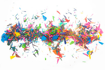 Naklejka premium Paint chips of colored pencils