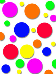 Colored balls on a white background